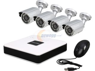 Open Box: LaView LV KD514FD7S 4 Channel H.264 Level CUBE Plus Advanced Face Detection 4 Channel DVR + 4 x 700TVL Cameras (No HDD Included)