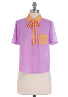 Just My Lilac Top  Mod Retro Vintage Short Sleeve Shirts