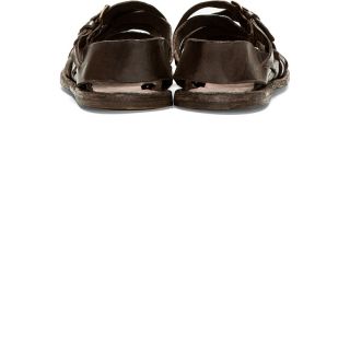 Officine Creative Brown Leather Strapped Apuana Sandals