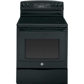 GE 5.3 cu. ft. Electric Range with Self Cleaning Convection Oven in Black JB750DFBB