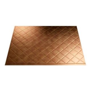 Fasade 24 in. x 18 in. Quilted PVC Decorative Backsplash Panel in Antique Bronze B54 31