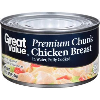 Great Value Premium Chunk Chicken Breast, 12.5 oz