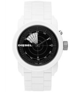 Diesel Watch, Mens Analog Digital RDR Franchise White Silicone Strap