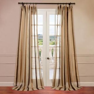 Half Price Drapes Carlton Jacquard Stripe Sheer Single Curtain Panel