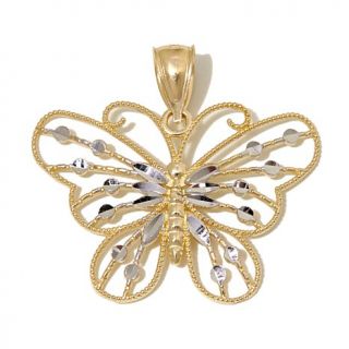Michael Anthony Jewelry® 10K 2 Tone "Butterfly" Pendant   7963138