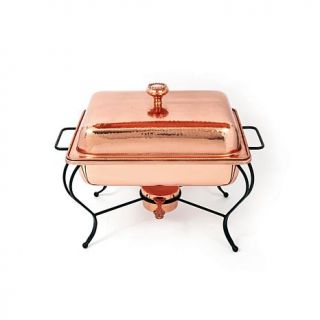 Star Home Rectangle Copper Plated Chafing Dish   6qt