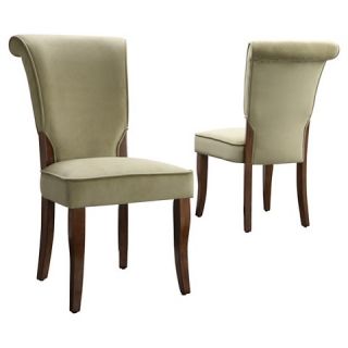 Inspire Q Pershing Dining Chair   Olive (Set of 2)