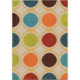Orian Rugs Color Circles Ivory 7 ft. 8 in. x 10 ft. 10 in. Indoor Area Rug 306033