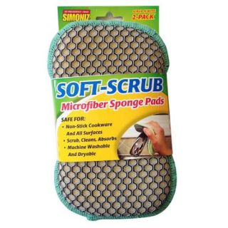 Simoniz Soft Scrub Microfiber Sponge Pads, 2 count
