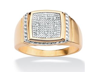 PalmBeach Jewelry Men's Diamond Accent 10k Yellow Gold Two Tone Golden Eagle Pendant