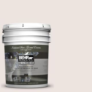 BEHR Premium Plus Ultra 5 gal. #ECC 57 2 Shady White Semi Gloss Enamel Interior Paint 375005