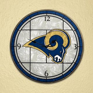 St. Louis Rams NFL Art Glass Wall Clock