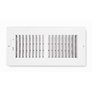 Accord Ventilation 202 Series Painted Steel Sidewall/Ceiling Register (Rough Opening: 5 in x 12 in; Actual: 13.75 in x 6.75 in)