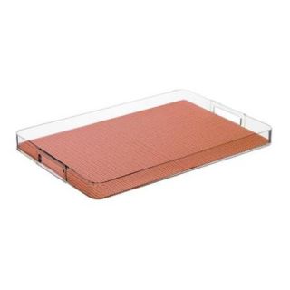 Fishnet Rectangular Lucite Tray Orchid