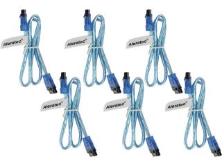 OKGEAR 18" SATA 6 Gbps Cable, Straight to Right Angle W/Metal Latch, UV Blue, Backward Compatible with 3 Gbps and 1.5 Gbps