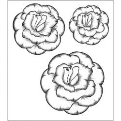 Heartfelt Creations Grandiflora Rose 2 Cling Rubber Stamp Set