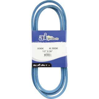 A & I Products Blue Kevlar V-Belt with Kevlar Cord — 98in.L x 1/2in.W, Model# A96K/4L980K  Belts   Pulleys