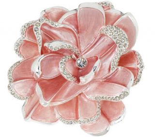 Joan Rivers Limited Edition Pink Pave Gardenia Pin —