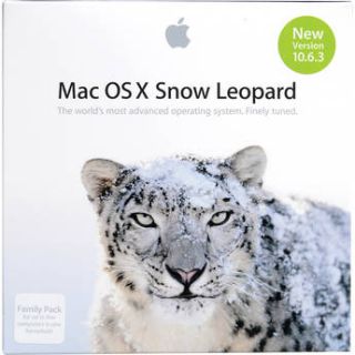 Apple Mac OS X 10.6 Snow Leopard (Family Pack) MC574Z/A