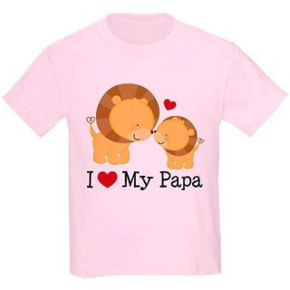 CafePress Kids' I Love My Papa Graphic Tee