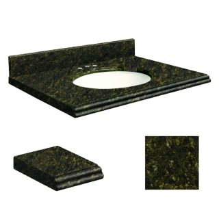 Transolid Uba Verde Granite Undermount Single Bathroom Vanity Top (Common: 49 in x 22 in; Actual: 49 in x 22.25 in)