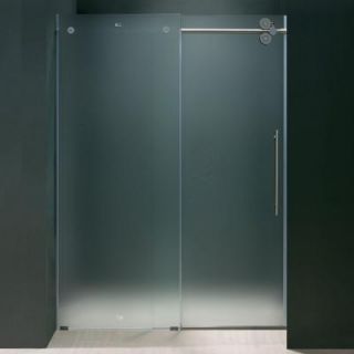 Vigo 72 in. x 74 in. Frameless Bypass Shower Door in Chrome with Frosted Glass VG6041CHMT7274R