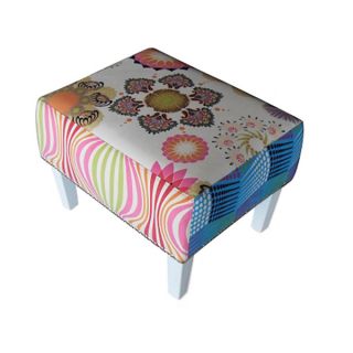 Coral Patchwork Patterned Ottoman   15436756   Shopping
