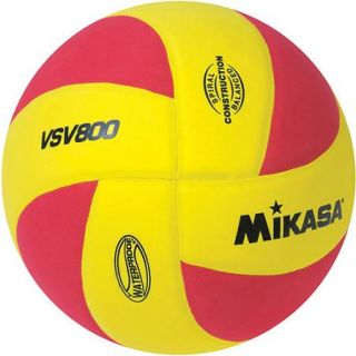 Mikasa Squish VSV800 Outdoor Volleyball, Yellow/Red
