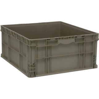Quantum Straight Wall Container — 24in.L x 22in.W x 11in.H, Model# RSO2422-11  Totes