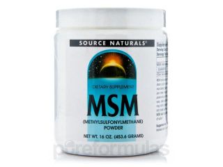 MSM Powder   16 oz (453.6 Grams) by Source Naturals