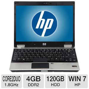 HP EliteBook 2530p Notebook PC   Intel Core 2 Duo L9400 1.8GHz, 4GB DDR2, 120GB HDD, DVDRW, 12.1 Display, Windows 7 Home Premium 32 bit (Off Lease)