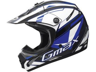 Gmax GM46.2X Traxxion MX/Offroad/Snocross Helmet Black/ Blue/White XS