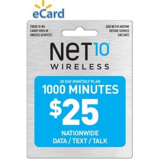 Net10 1000 MIN Data / Text / Talk $25 (Email Delivery)