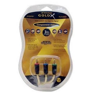 GoldX GXAV RGB 03 3 ft PlusSeries M/M Hi Def Component Video Cable Cord