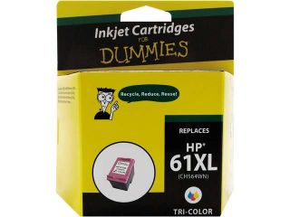 Ink for Dummies DH 61XLCL(CH564WN) 3 Colors Ink Cartridge Replaces HP 61XL (CC564WN)