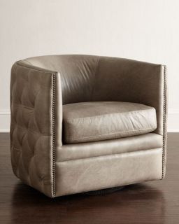 Bernhardt Abriola Leather Swivel Chair