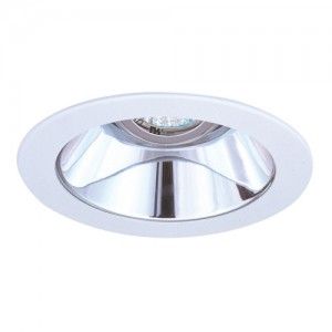 Elco Lighting EL1421CC Recessed Lighting Trim, 4" Low Voltage Adjustable Reflector Trim   Chrome with Clear Reflector