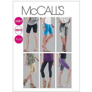 McCall's Pattern Misses' and Women's Leggings in 4 Lengths, RR (18W, 20W, 22W, 24W)