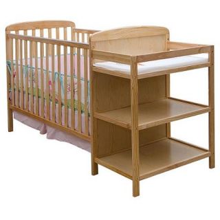 Dream On Me Anna 2 in 1 Full Size Crib and Changing Table Combo, Natural
