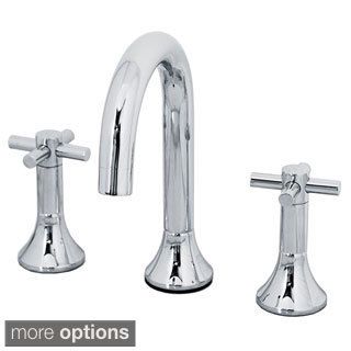 Chrome 4 hole Cross Handles Kitchen Faucet and Sprayer   10488946