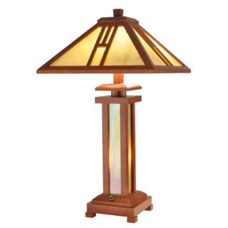 Dale Tiffany Wood Mission 26 H Table Lamp with Empire Shade