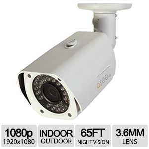 Q See QCN8012B   Network CCTV camera   outdoor   weatherproof   color ( Day&Night )   1920 x 1080   1080p   fixed focal   PoE