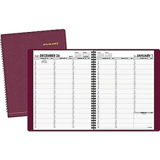 2016 AT A GLANCE Weekly Appointment Book Planner, 8 1/4 x 10 7/8, Winestone, (70 950 50)