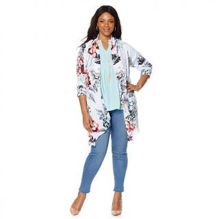 Melissa McCarthy Seven7 Georgette Printed Cover Up   Plus   7954774