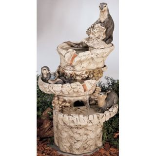 Nature Cast Stone Sea Otter Fountain