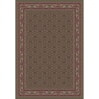 Concord Global Dynasty Green Rectangular Indoor Woven Oriental Area Rug (Common: 7 x 10; Actual: 79 in W x 114 in L x 6.58 ft Dia)