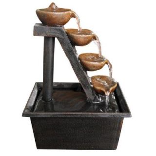 Alpine 8 in. 4 Tier Step Tabletop Fountain WCT324