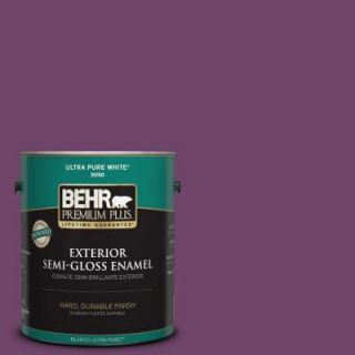 BEHR Premium Plus 1 gal. #S G 680 Raspberry Mousse Semi Gloss Enamel Exterior Paint 534001