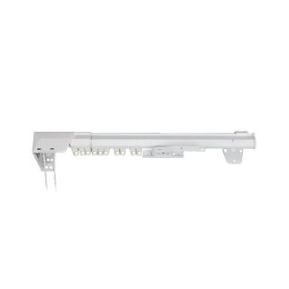 Rod Desyne 84 in to 156 in White Metal Traverse Curtain Rod
