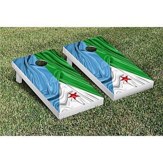 Victory Tailgate Country Rippled Flag Cornhole Game Set; Djibouti